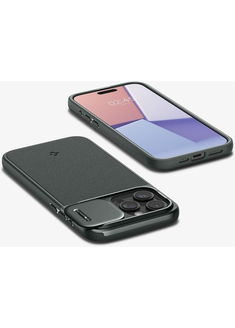 Чохол-накладка Optik Armor MagFit для Apple iPhone 15 Pro Max Abyss Green (ACS06600) Spigen (366831904)