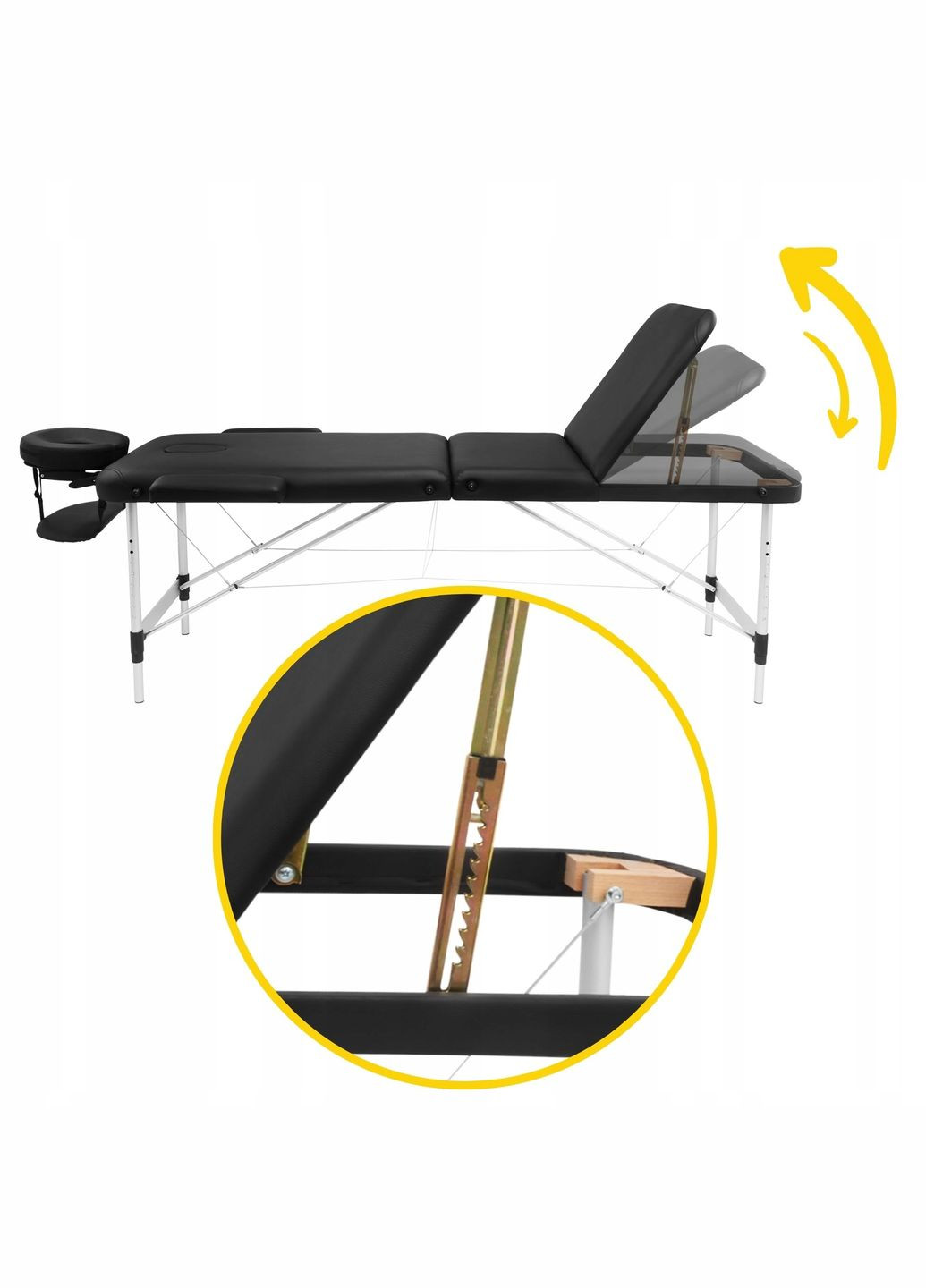 Массажный стол складной Massage Table+ Alu W60 Black (P-5907739318381) 4FIZJO (301733376)