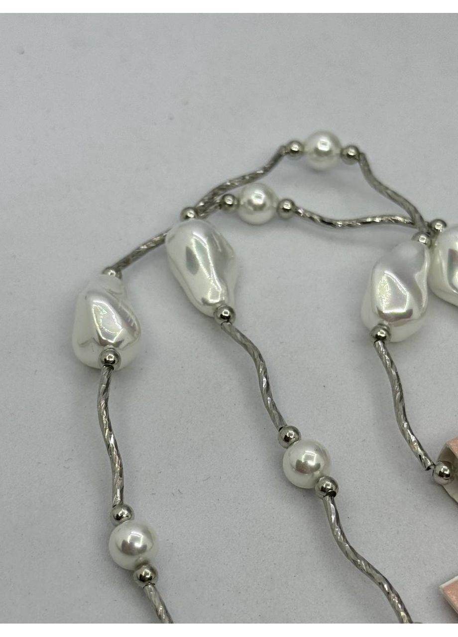 Ожерелье с жемчугом Майорка 18*9 мм 44+4 см Белый No Brand (372467994)