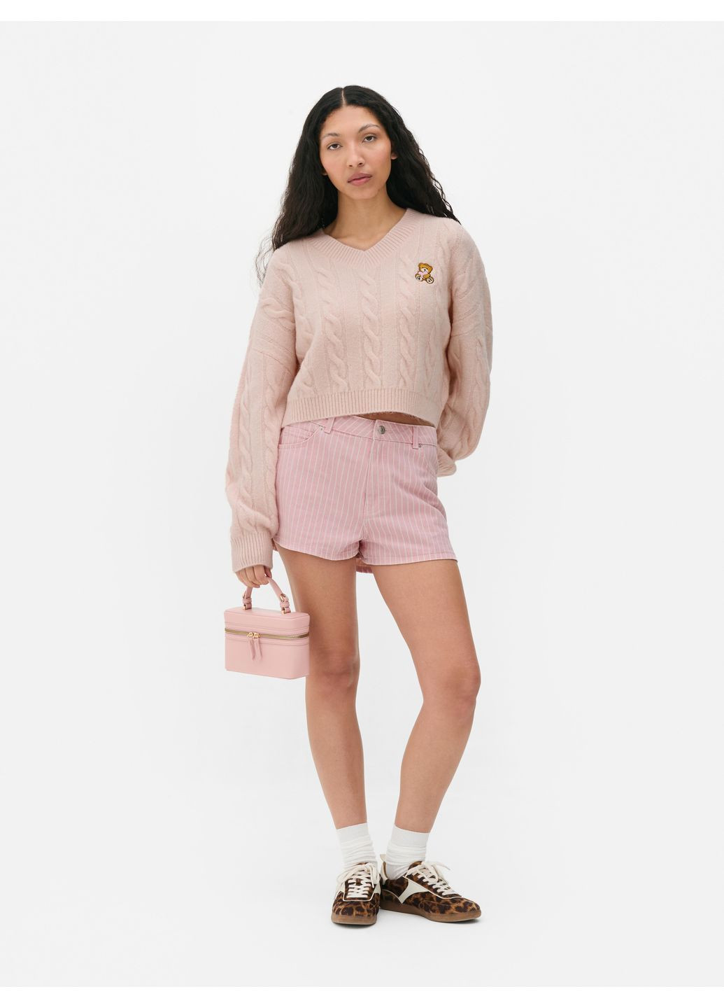 Світло-рожевий пуловер демісезон,світло-рожевий з принтом, Primark