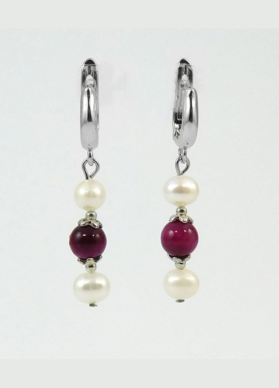 Сережки "Ритміка" Котяче око, Перли Fursa fashion (322773972)