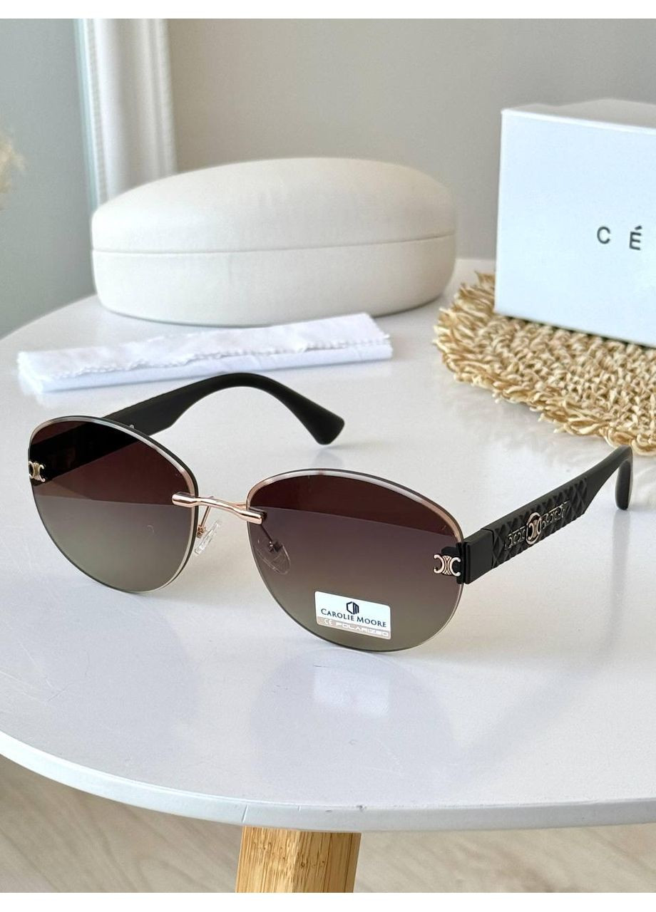 Окуляри овальні сонцезахисні окуляри поляризовані безоправні. Окуляри унісекс на середнє і більше обличчя No Brand (370976038)