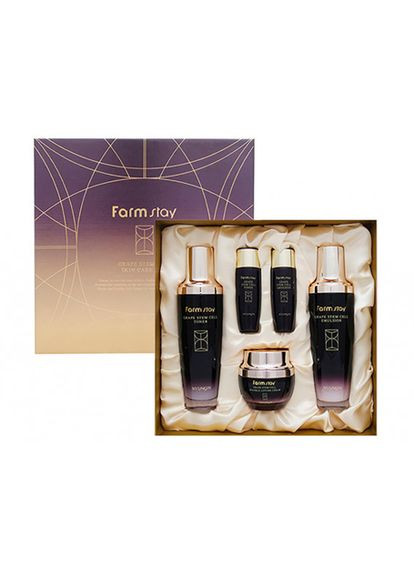 Набор антивозрастных средств для лица Grape Stem Cell Skin Care 3Set. FarmStay (324433360)