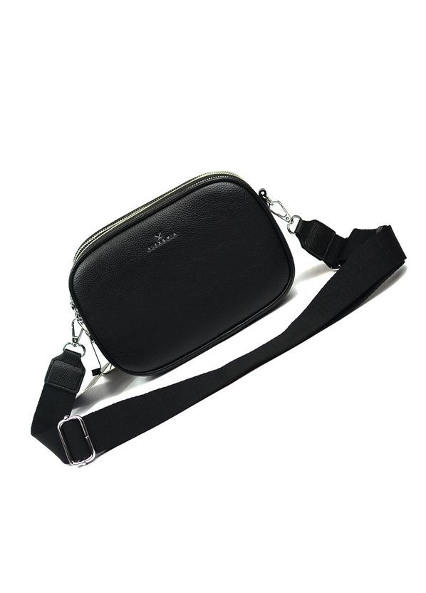 Міні сумочка клатч чорна жіноча на три відділення No Brand (290187039)