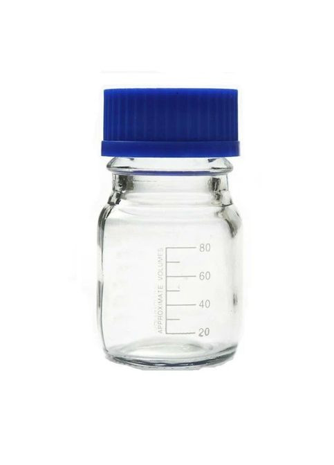 Банка 100 мл з гвинтовою кришкою та поділками, світле скло EximLab (332792898)