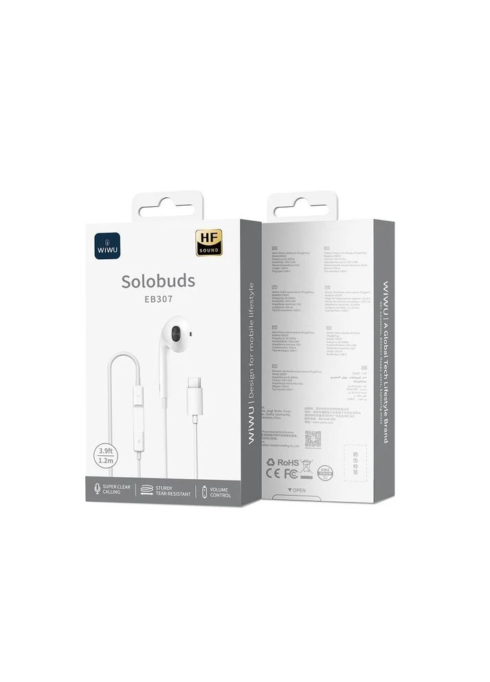 Наушники проводные EB307 Solobuds Wired Earbuds (Type-C) WIWU (389297929)