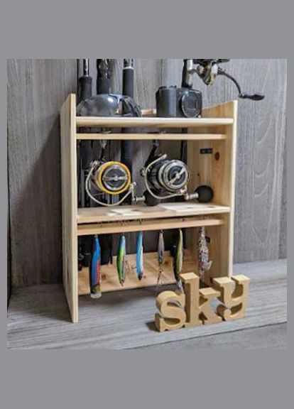 Органайзер для вудок з дерева Хенсон 6 бланже (РИБ-065701) No Brand (328909513)