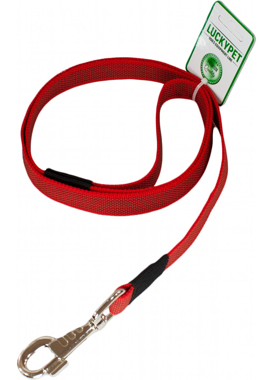 Поводок капроновый прорезиненный красный (4820224214887) Lucky Pet (322125380)