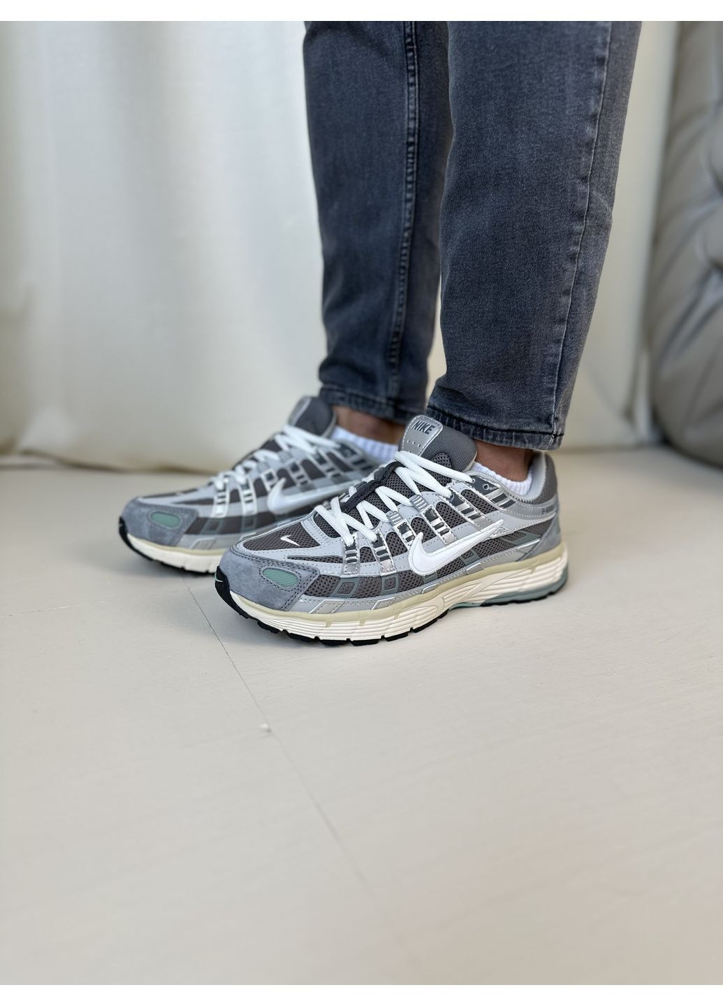 Цветные демисезонные кроссовки мужские nike p-6000 flat pewter найк п-6000 No Brand