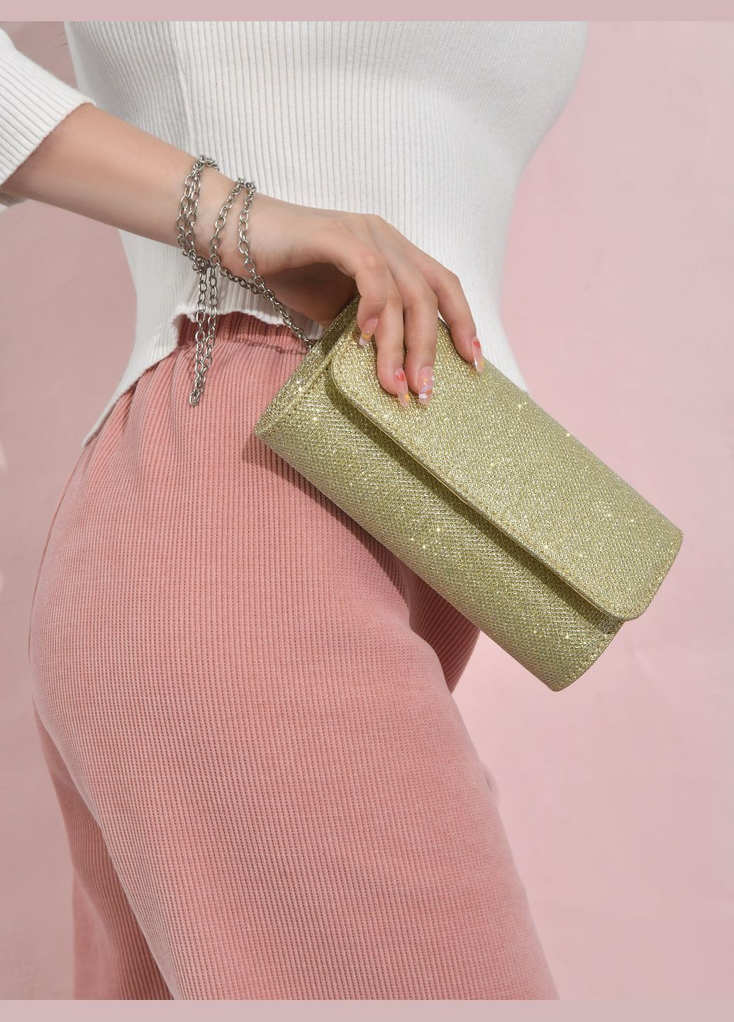 Клатч вечерний женский золотистый No Brand (313102241)