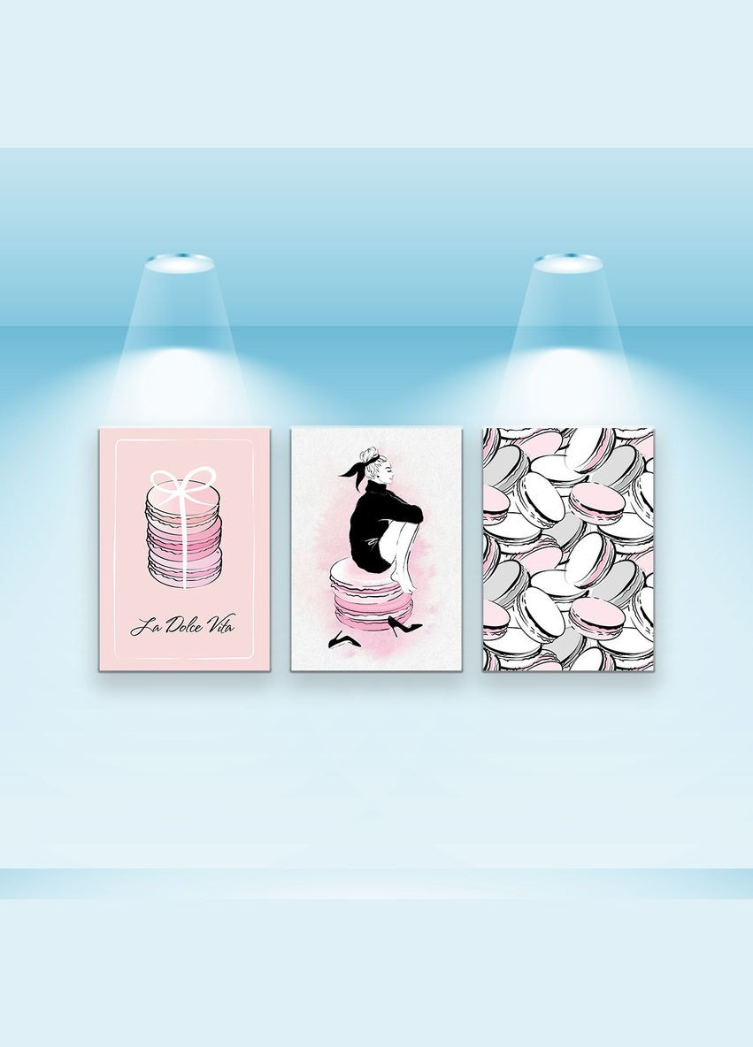 Набор постеров Pink mood (PS-071) 3 шт. Riviera Blanca (303136172)