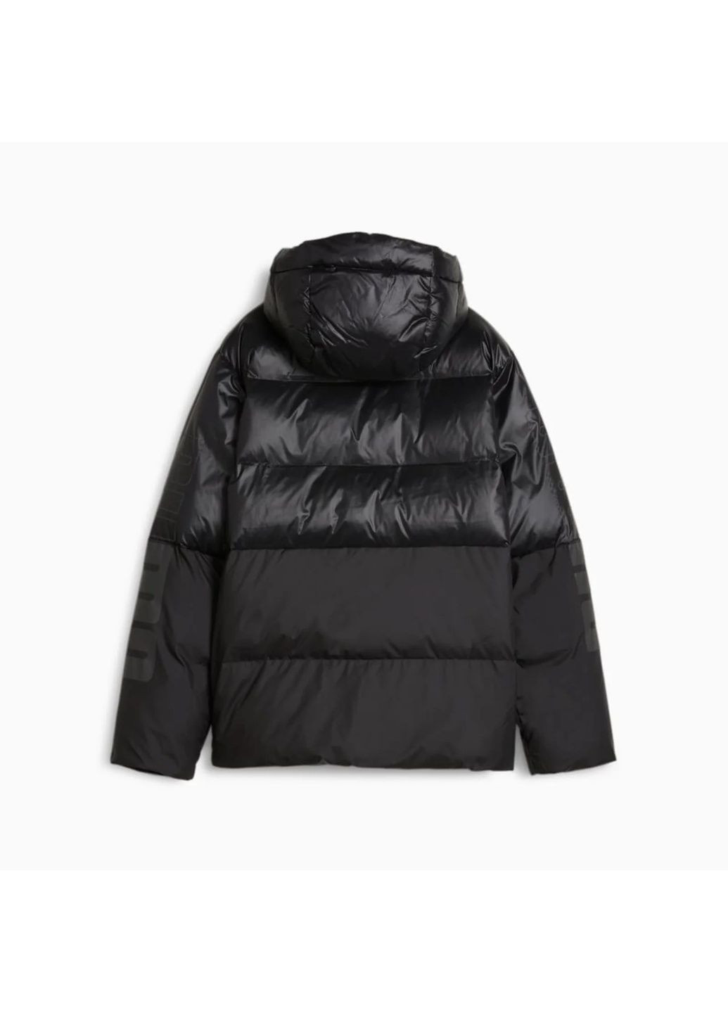 Чорна пуховик жіночий power hooded jacket black 675374-01 Puma