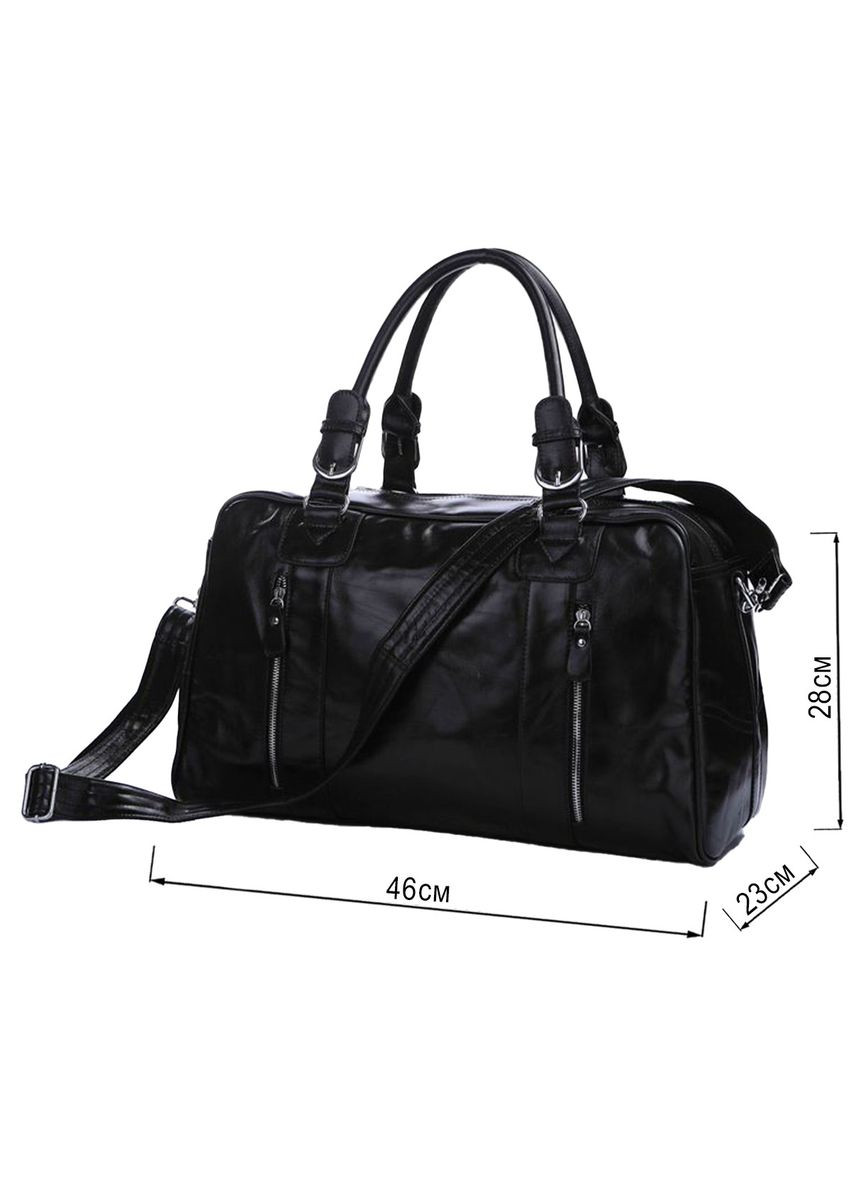 Сумка дорожная 14135 кожаная Черная Vintage (329147802)