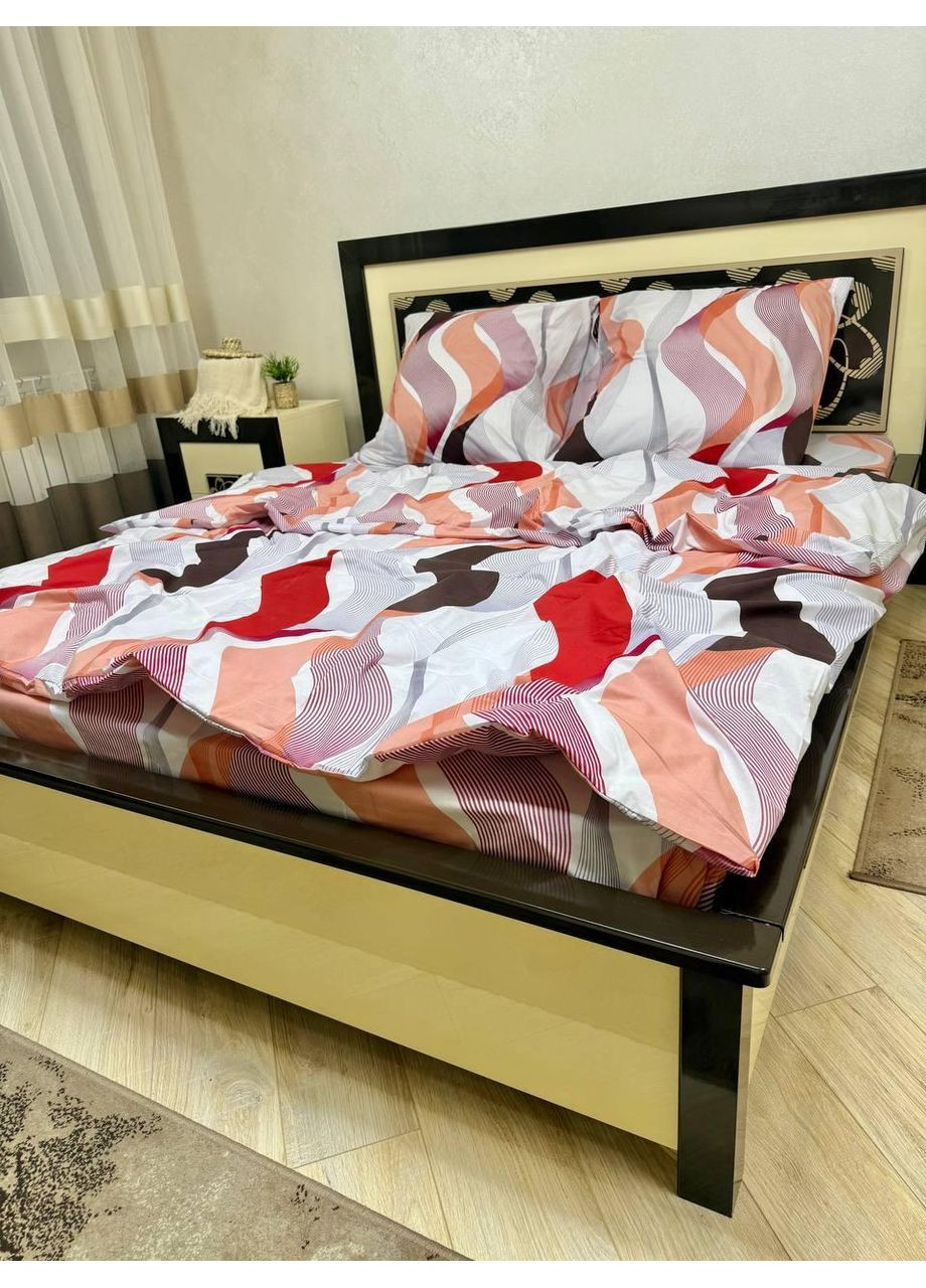 Постельное белье хлопковое Цунами Полуторное 150 x 220 Бязь Белое 70 х 70 No Brand (352200397)