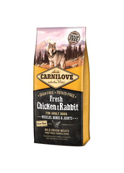 Сухий корм для собак (8595602527526) Carnilove Fresh Chicken and Rabbit for Adult dogs 12 кг (370020876)