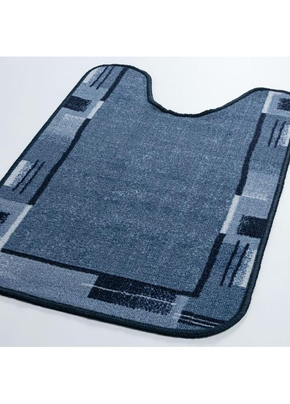 Коврик в туалет Taba 296-1D 57х80 см синій+сірий No Brand (364969192)