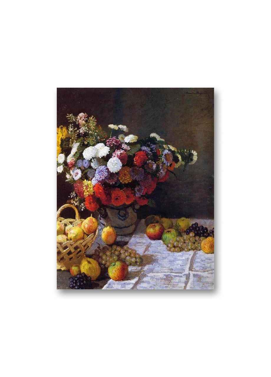 Друк на полотні Квіти і фрукти Клод Моне 50x70 No Brand (346495047)