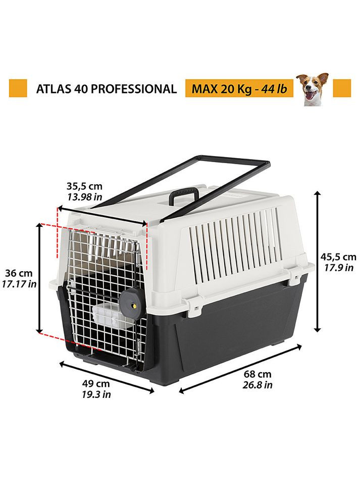 Контейнер переноски для собак и кошек Atlas 40 Professional (Ферпласт Атлас 40 Профессионал) Ferplast (297512882)