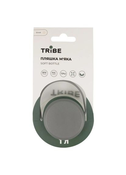 Пляшка для води Soft Bottle 1 л TPU м'яка crystal-white (T-FE-0023-crystal-white) Tribe Soft Bottle 1 л TPU м'яка crystal-white (369880081)