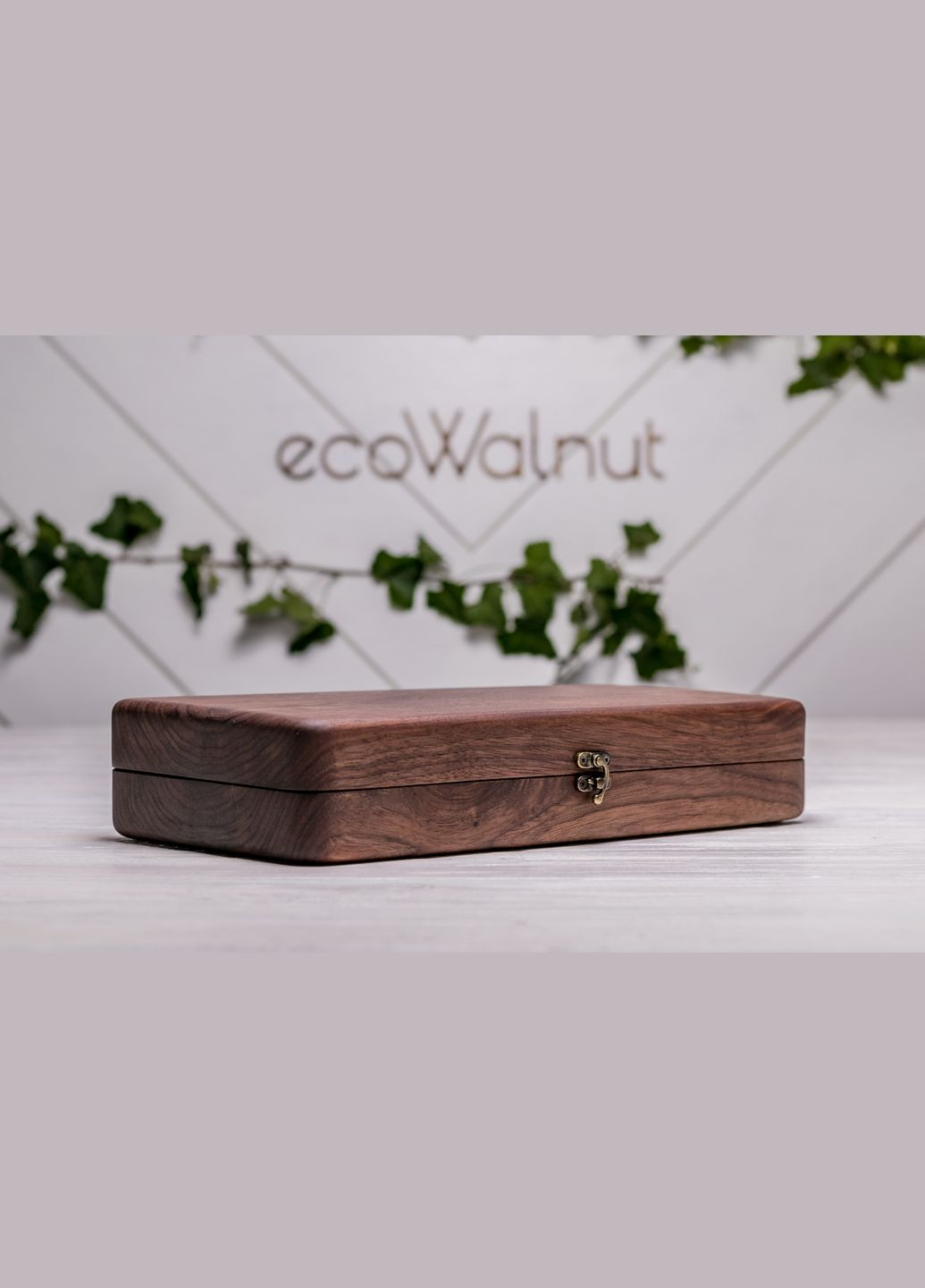 Скринька з персональним логотипом для восьми годинників із дерев'яною кришкою EcoWalnut (295443817)