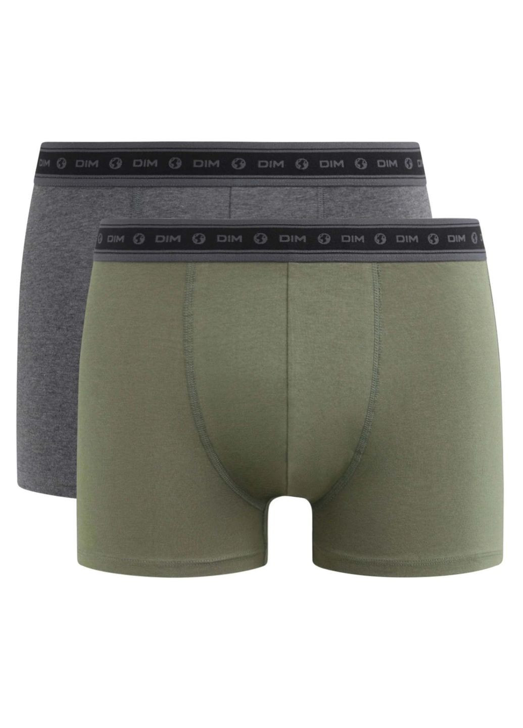 2 шт набір чоловічі труси Франція колір хакі/сірі Dim боксери (354068140)