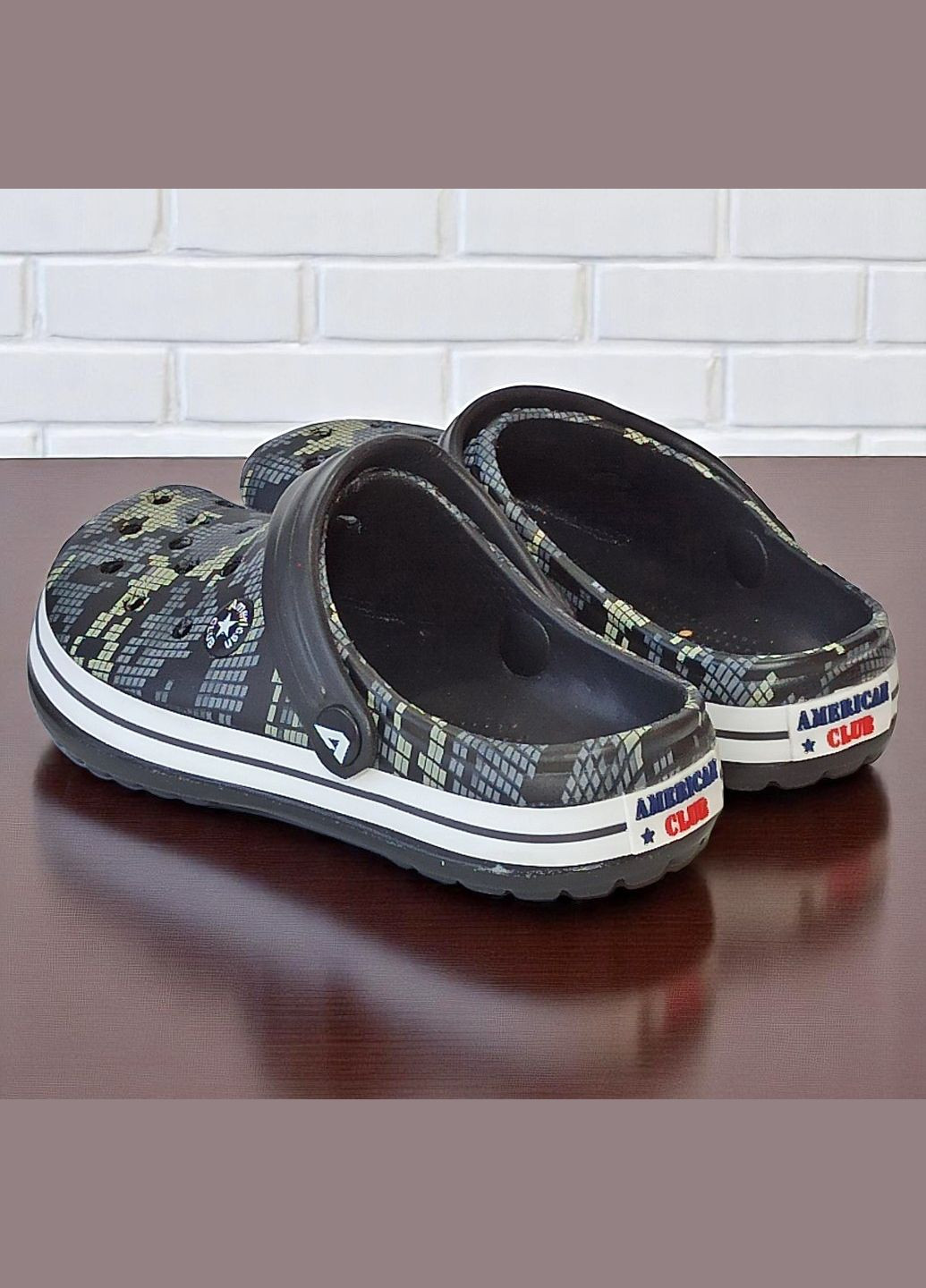 Кроксы сланцы пляжные шлепанцы шлепки для пляжа бассейна american clab для мальчика American Club (333832239)