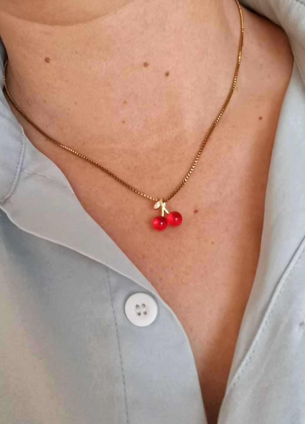 Жіночий ланцюжок з кулоном вишеньки Fashion Jewelry (333035662)