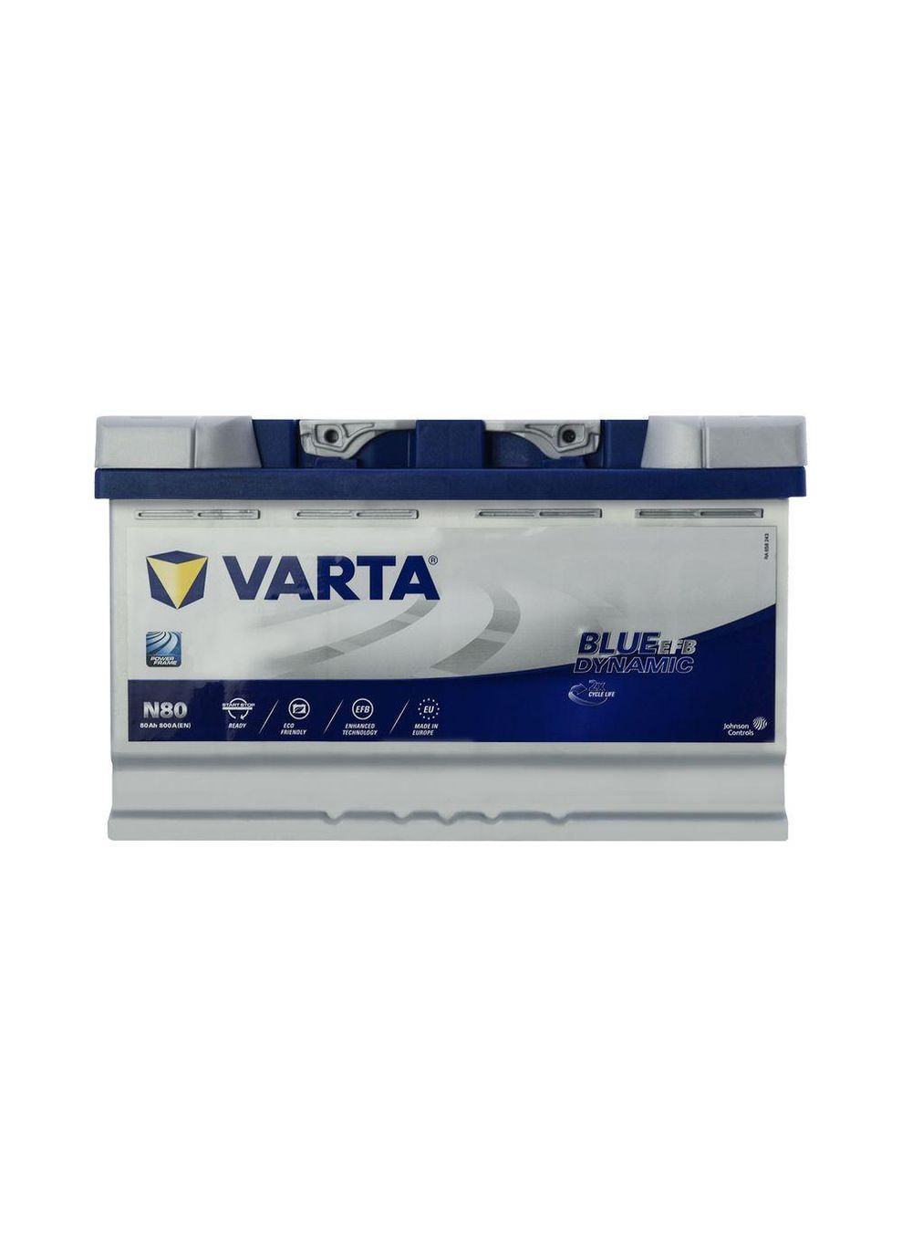 Автомобільний акумулятор Blue Dynamic EFB N80 6СТ-80Ah АзЕ 800A (EN) 580500080 Varta (349806328)