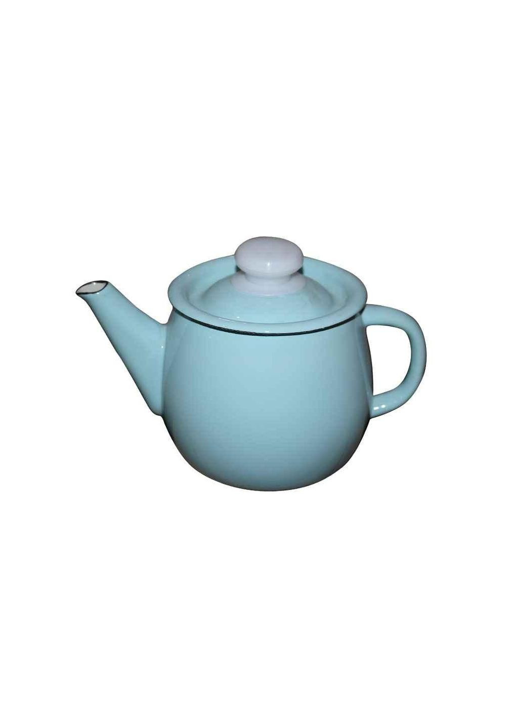 Чайник емальов. 1,0л/4 Бірюзова з полою руч. (I27071/4)ТМ Idilia (324835818)
