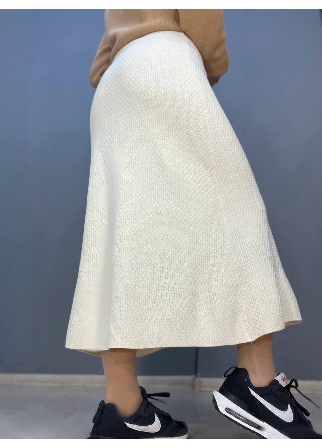 Молочная юбка женская 2024402 трапеция косичка длинная one size My Fashion