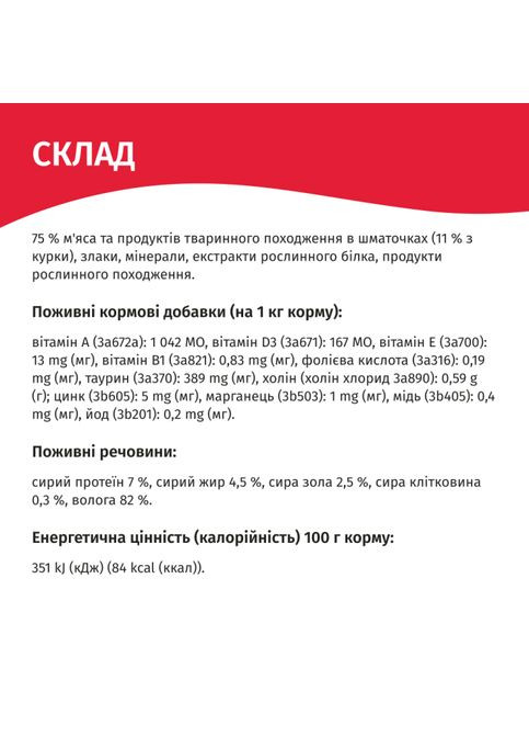 Влажный корм для котов Мяу курица в соусе 85 г B2240101 Мяу! (357074820)