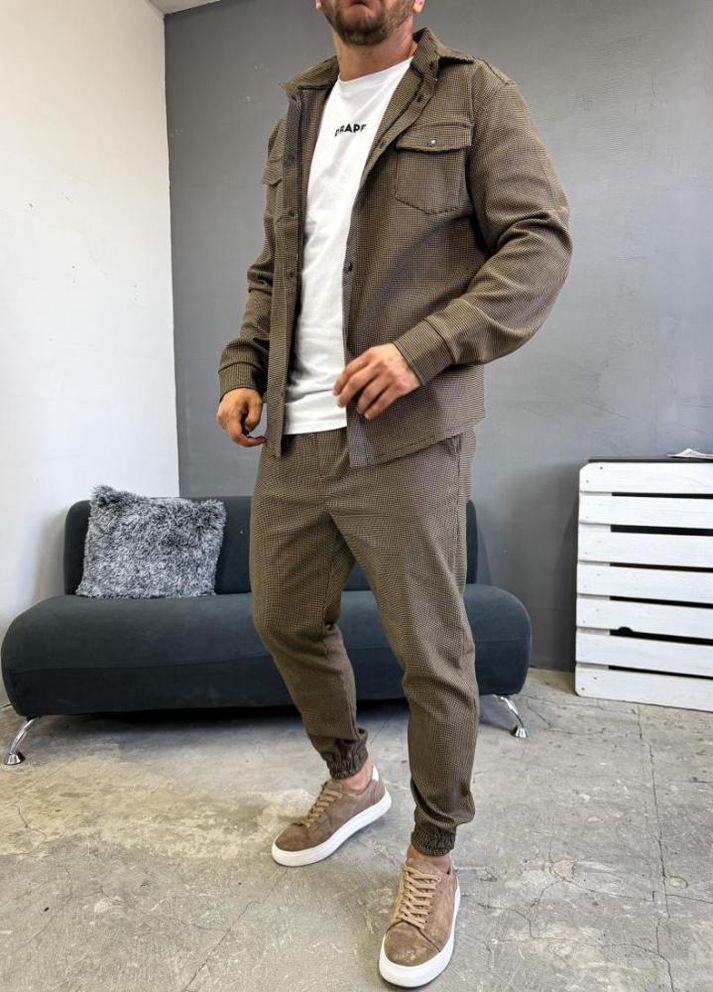 Коричневый демисезонный костюм No Brand