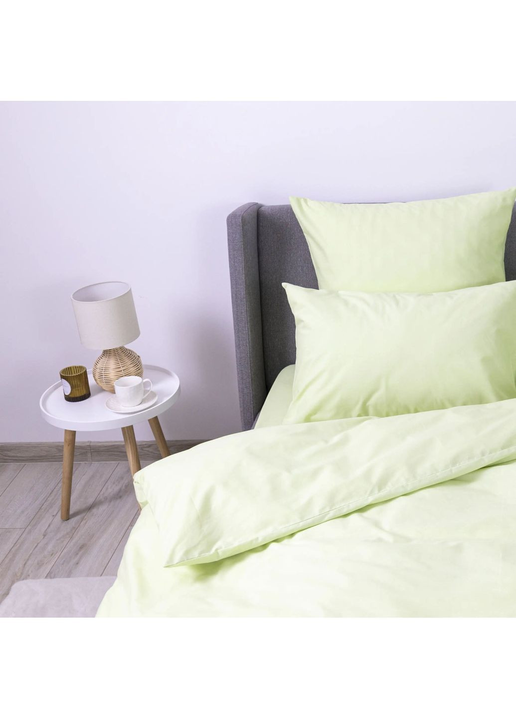 Евро комплект постельного белья Ранфорс с наволочками 50*70 см, 115 гр/м2 Leafy Luxe Салатовый (17880200215) ТЕП (371191601)