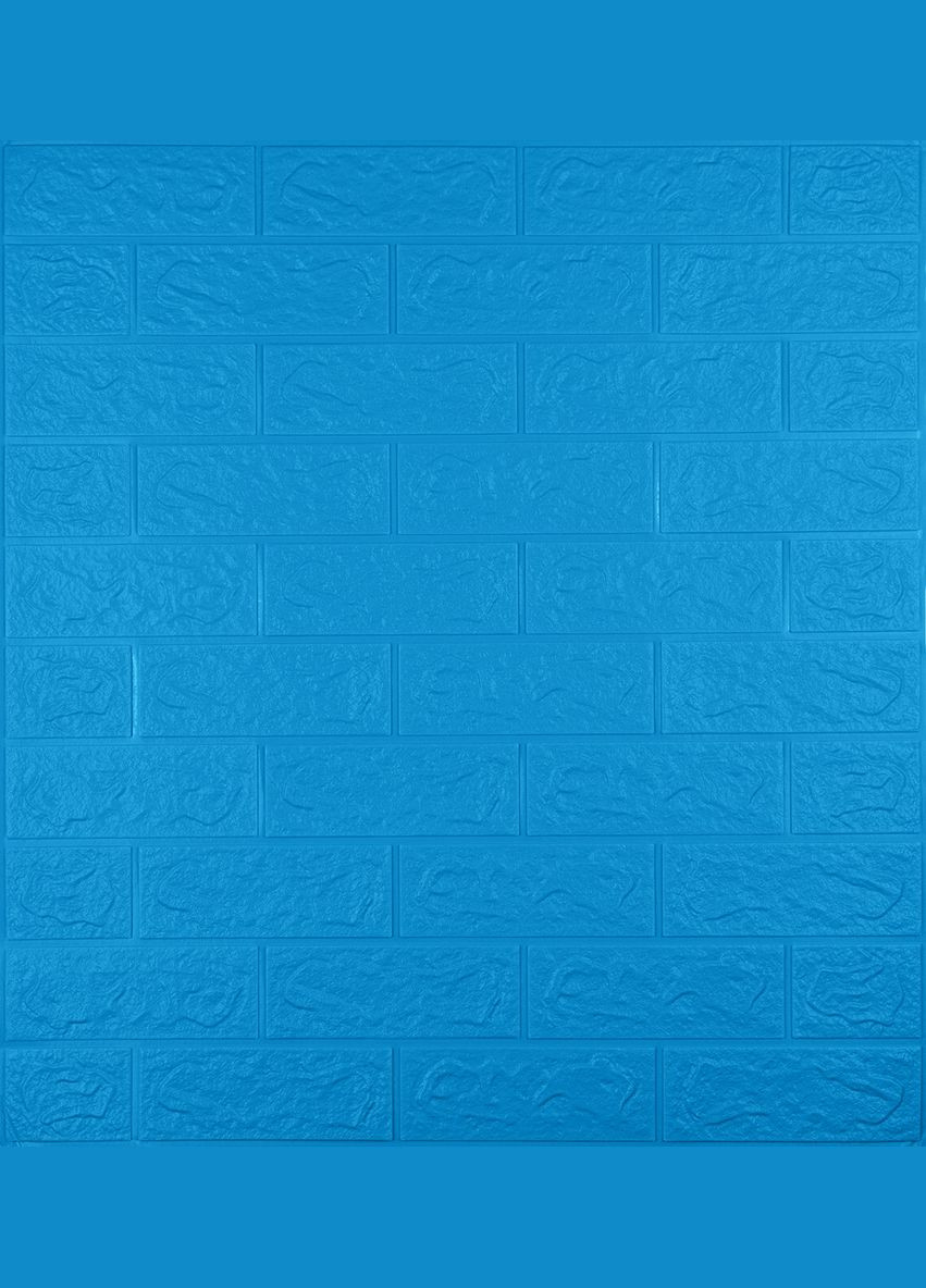 Самоклеюча декоративна 3D панель під синю цеглу 700x770x5мм 3D Loft (298400622)