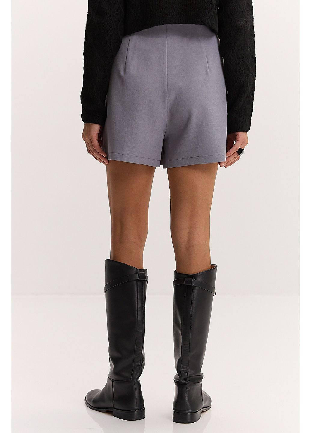 Жіночі шорти з імітацією спідниці сірі Arjen (353306023)