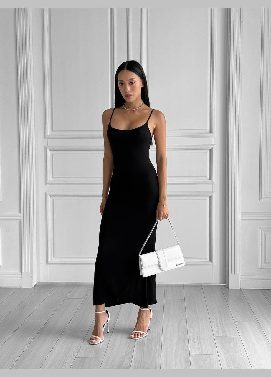 Чорна кежуал сукня INLABEL однотонна