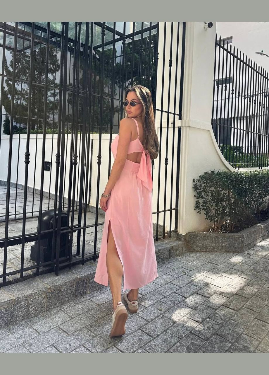 Розовое сарафан Garna однотонное