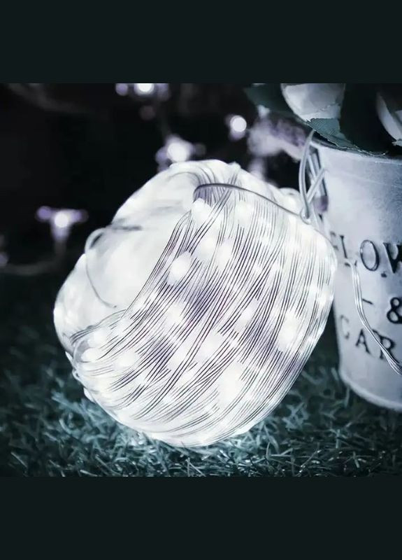 Вулична світлодіодна стрічка 300 LED великі краплі 30 метрів, білий, 8 режимів для садово-паркового дизайну SunLamp (304425738)