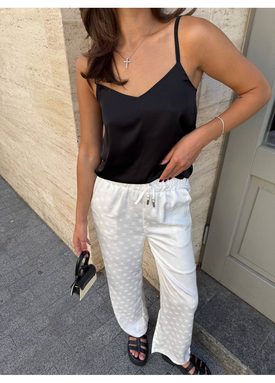 Шелковая майка на регулируемых бретелях MonCher — 355340105