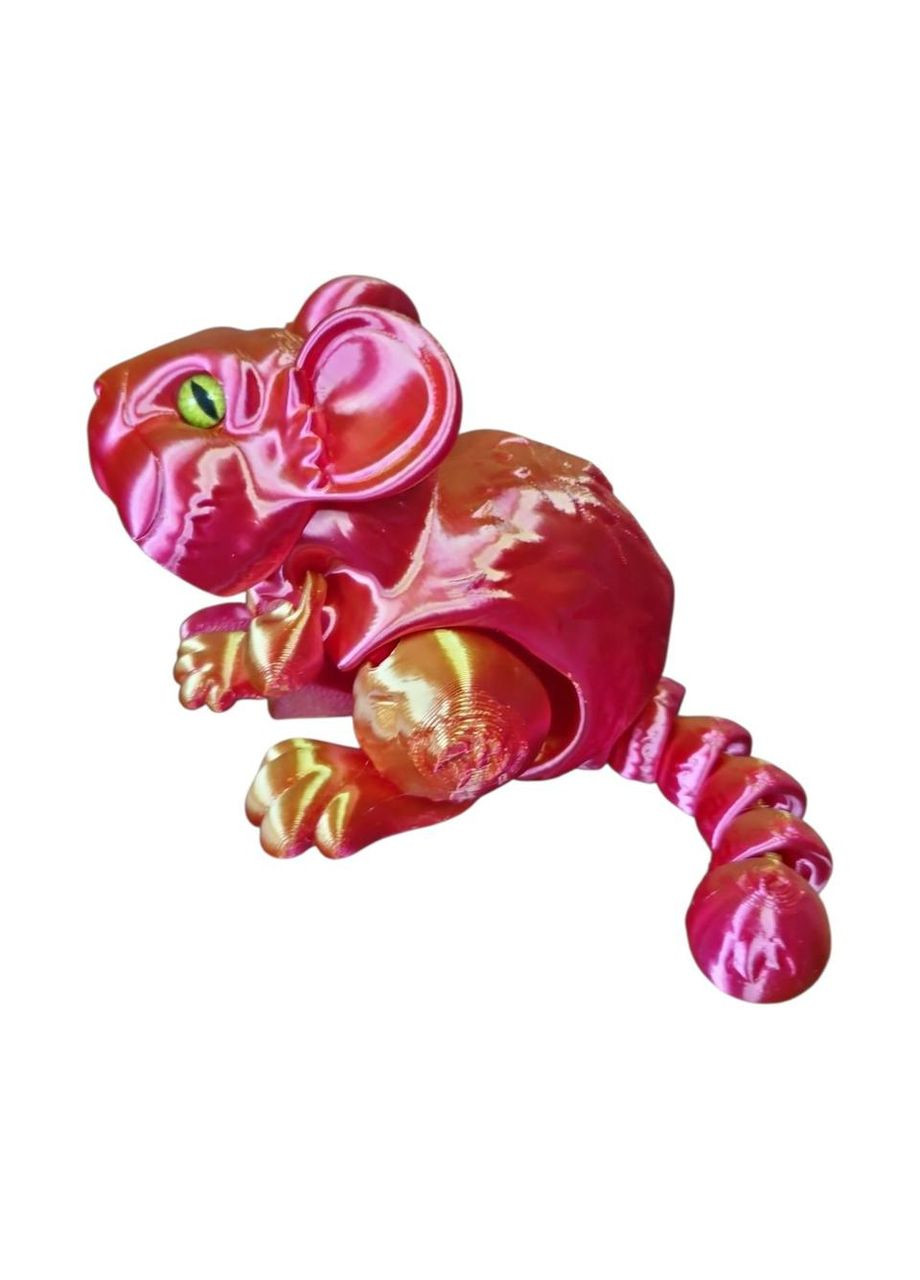 Игрушка Детская 3D Шиншилла малиновая подвижная 18 см Look & Buy (357490368)