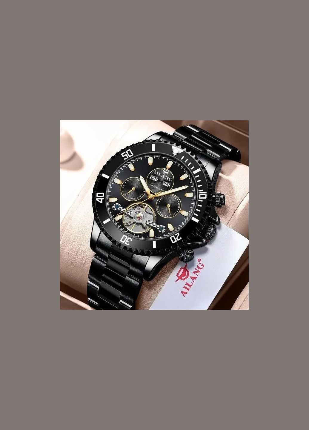 Наручний годинник із металевим браслетом ailang Чорний No Brand (322583137)
