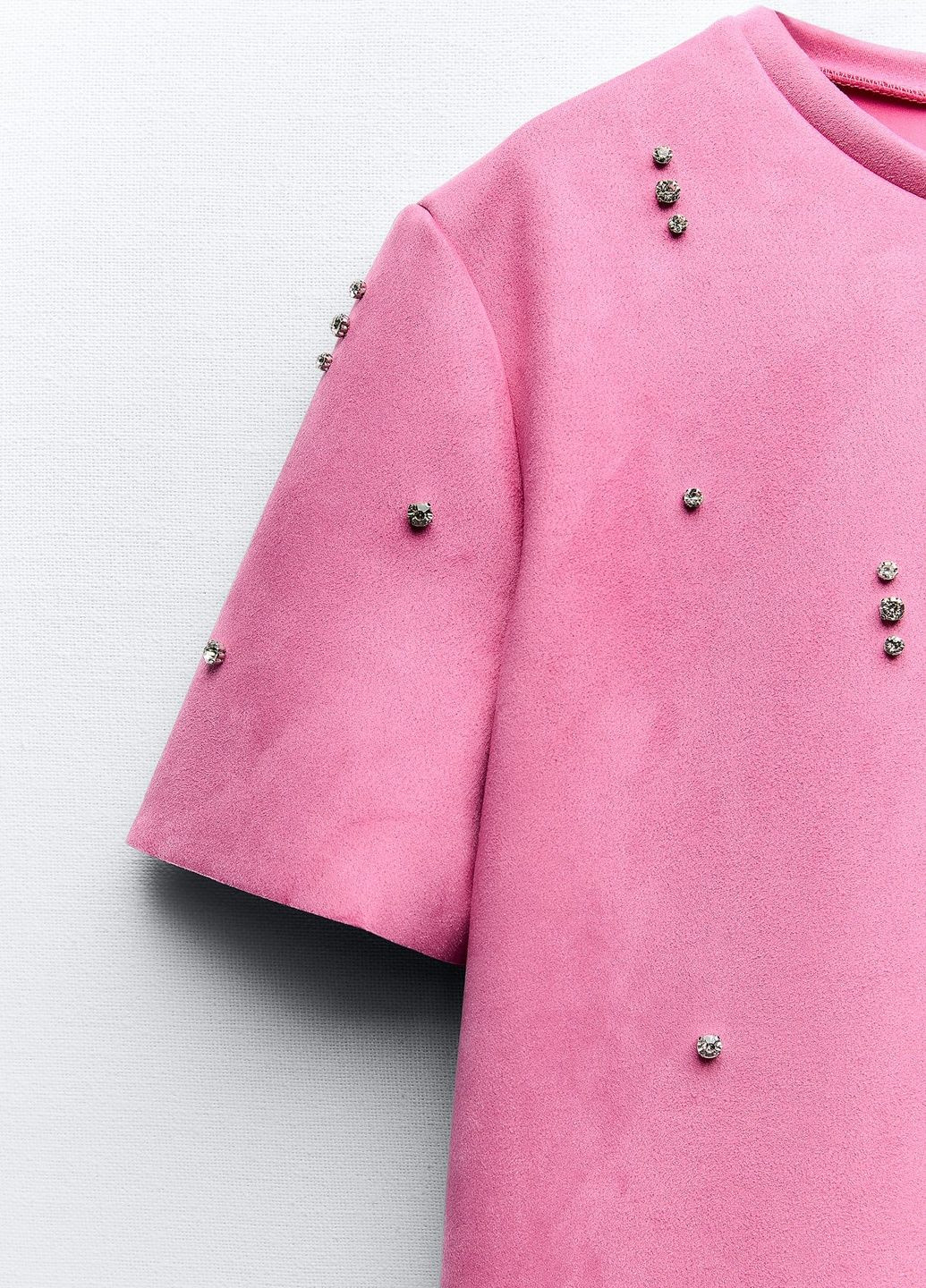 Світло-рожева повсякденний сукня Zara однотонна