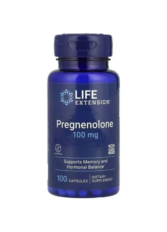 Витаминно-минеральный комплекс Прегненолон, 100 мг, Pregnenolone, 100 капсул (LEX-70010) Life Extension (399602582)