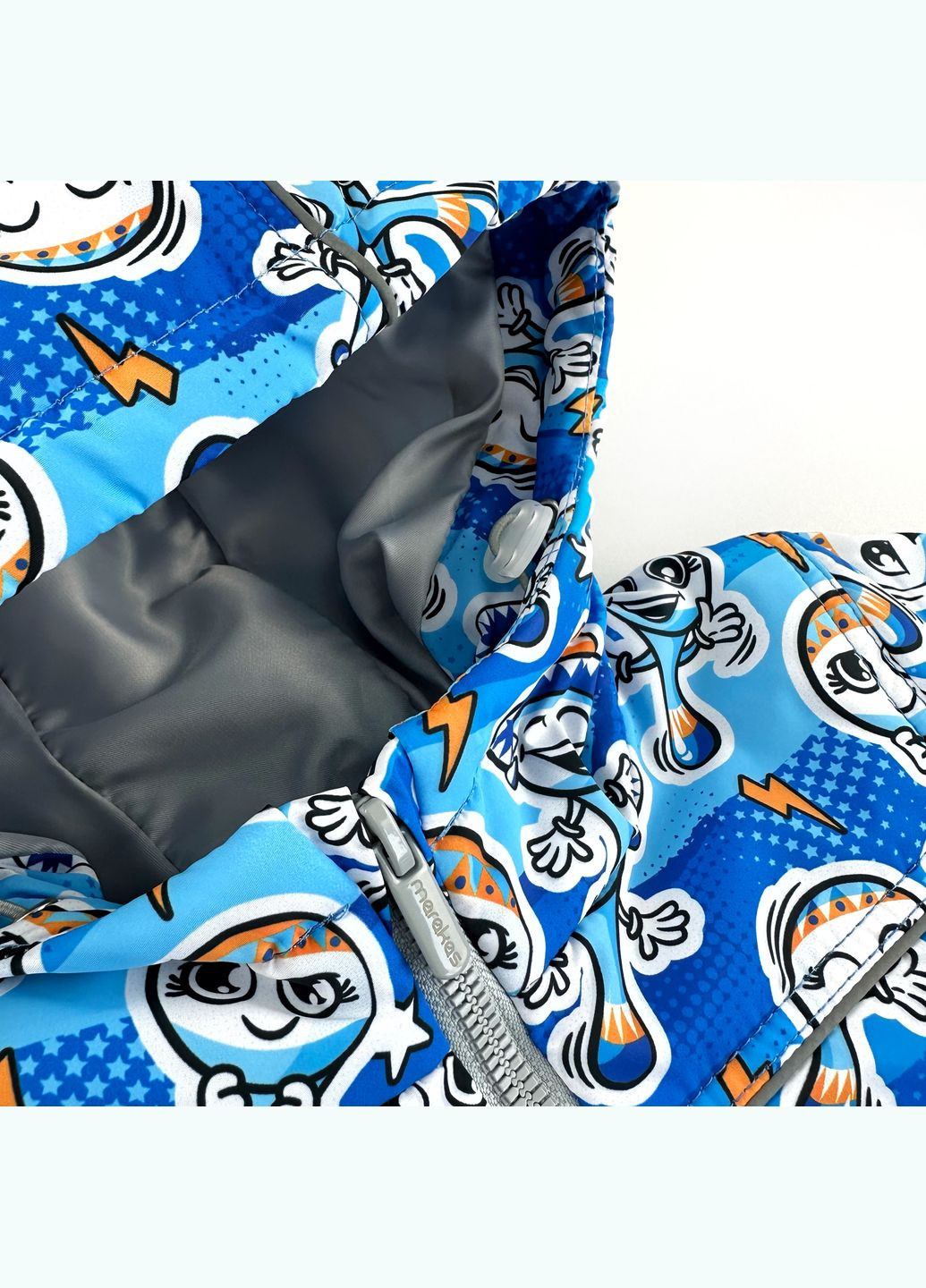 Комбинированная демисезонная куртка на слимтексе и нейлоне принт демисезонный разноцветный 1-jac-ny-sl-dh-p-80-1-06241 Marakas