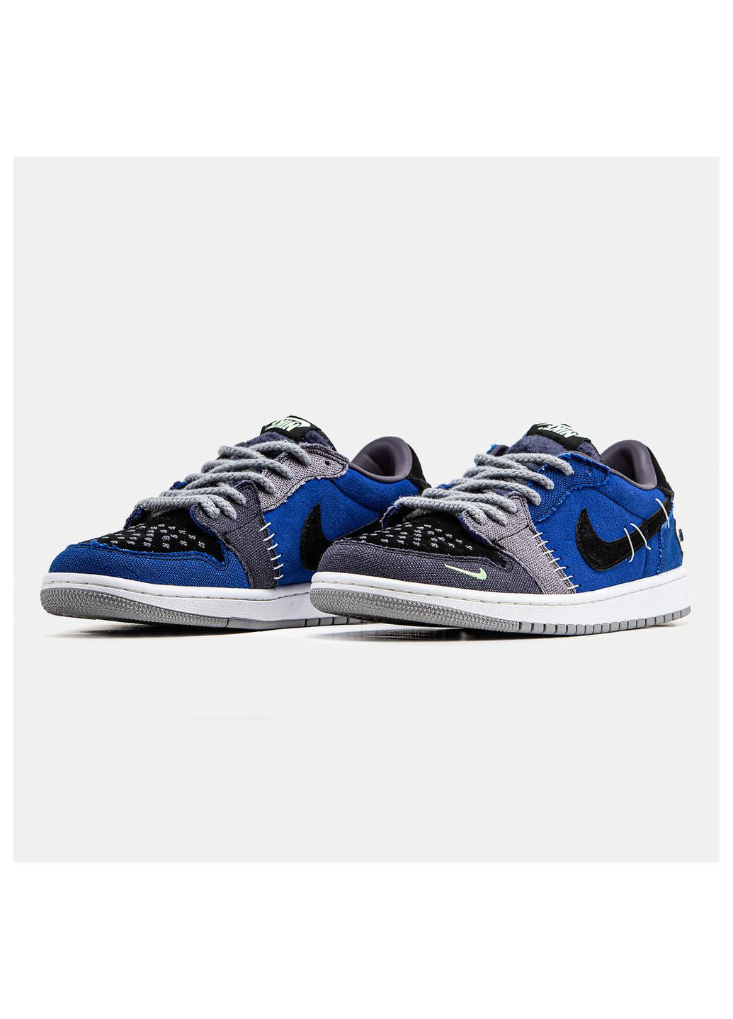 Цветные демисезонные кроссовки мужские Nike Air Jordan 1 Low Voodoo Alternate Zion