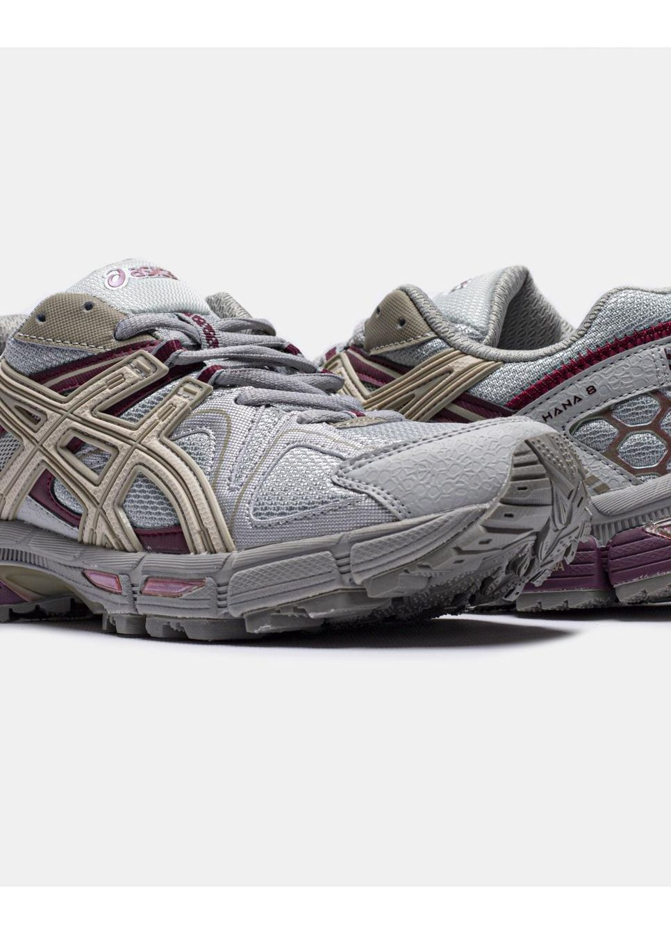 Серые демисезонные кроссовки мужские asics gel-kahana 8 grey / red trail running асикс гель кахано No Brand