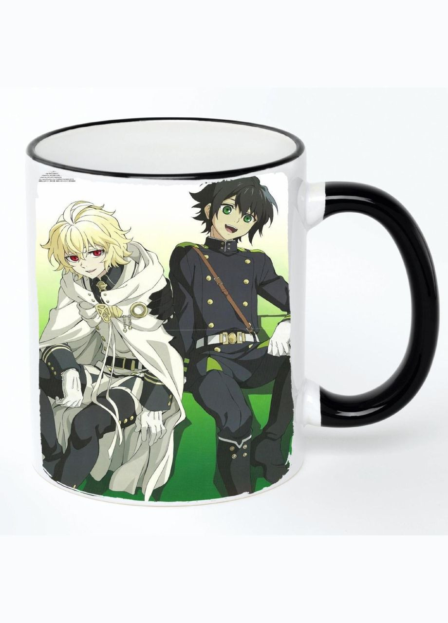 Чашка Останній серафим Аніме #006 (кухоль, кружка) Біла з чорною ручкою 330 мл No Brand (322716174)