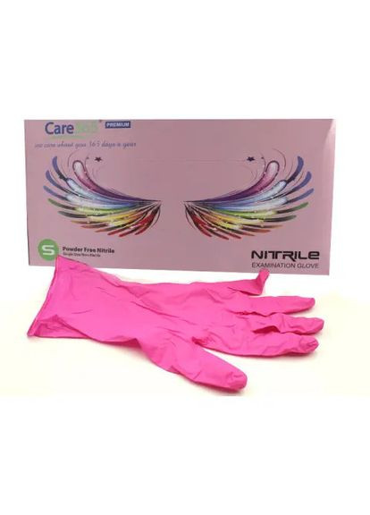 Рукавички нітрилові ТМ 365 рожеві розмір S Care (305076357)