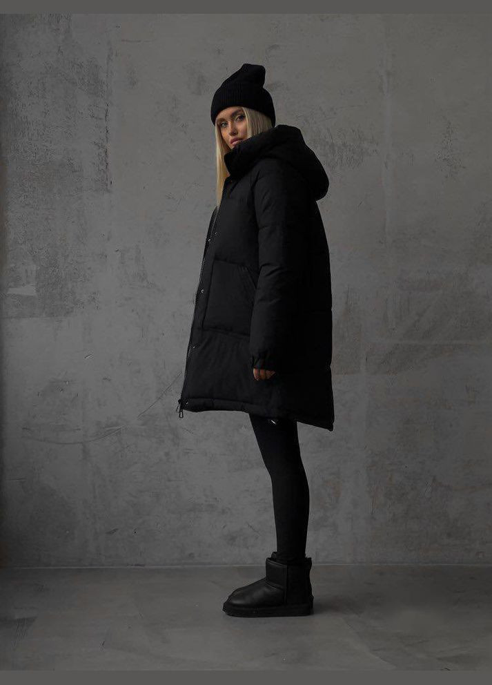 Чорна демісезонна куртка жіноча No Brand