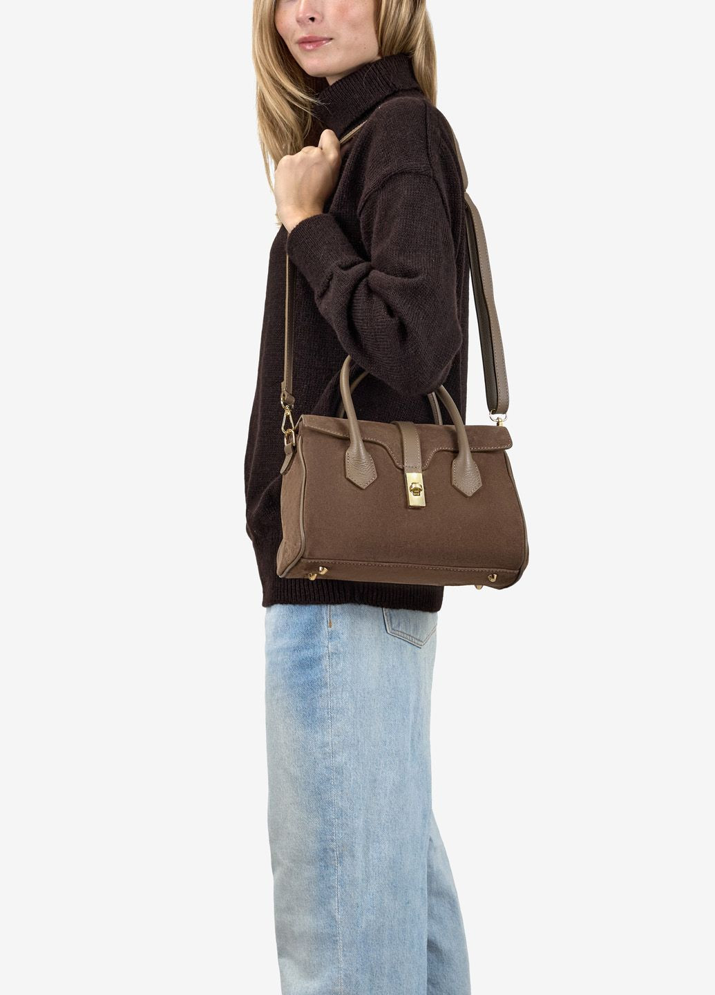 Сумка женская замшевая кросс-боди средняя Сrossbody Regina Notte (363830945)